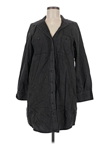 Madewell Black Denim Shirtdress (view 1)