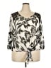 Harper Silver 3/4 Sleeve Blouse Size 2X - photo 1