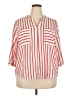 Vero Moda Stripes Red 3/4 Sleeve Button-Down Shirt Size EU 52 / US 22 - photo 1
