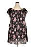 No Comment 100% Polyester Black Short Sleeve Blouse Size 1X - photo 1
