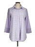 Boho Chic Houndstooth Purple 3/4 Sleeve Blouse Size M - photo 1