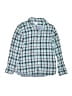 Gap Kids 100% Cotton Plaid Teal Long Sleeve Button-Down Shirt Size 10 - photo 1