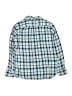 Gap Kids 100% Cotton Plaid Teal Long Sleeve Button-Down Shirt Size 10 - photo 2