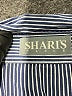 Shari's Place Stripes Blue Long Sleeve Blouse Size L - photo 7