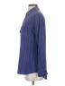 Equipment 100% Silk Stripes Blue Long Sleeve Silk Top Size XS - photo 5