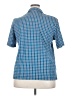 Assorted Brands Checkered-gingham Blue Short Sleeve Button-Down Shirt Size XXL (estimated) - photo 2