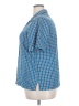 Assorted Brands Checkered-gingham Blue Short Sleeve Button-Down Shirt Size XXL (estimated) - photo 5