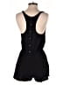 Aqua 100% Rayon Solid Black Romper Size S - photo 2