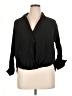 Torrid 100% Cotton Black 3/4 Sleeve Button-Down Shirt Size 1X Plus (1) - photo 1