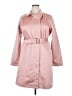 Just Fab 100% Polyester Pink Trenchcoat Size XXL - photo 1