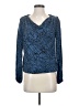Tory Burch 100% Silk Blue Long Sleeve Silk Top Size 4 - photo 1