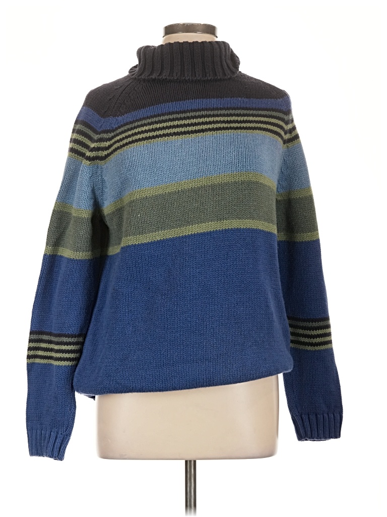 Pre-owned Lands' End Turtleneck Sweater In Blue