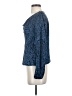Tory Burch 100% Silk Blue Long Sleeve Silk Top Size 4 - photo 5