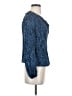 Tory Burch 100% Silk Blue Long Sleeve Silk Top Size 4 - photo 4