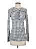 Tory Burch Houndstooth Blue Long Sleeve Blouse Size S - photo 1