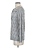Tory Burch Houndstooth Blue Long Sleeve Blouse Size S - photo 5