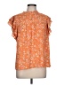 DR2 100% Polyester Orange Short Sleeve Blouse Size L - photo 1