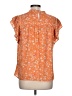 DR2 100% Polyester Orange Short Sleeve Blouse Size L - photo 2
