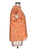 DR2 100% Polyester Orange Short Sleeve Blouse Size L - photo 4