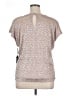 Halogen 100% Polyester Animal Print Silver Short Sleeve T-Shirt Size XL - photo 2
