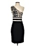 BCBGMAXAZRIA Graphic Black Cocktail Dress Size XS - photo 1