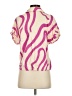 MNG Animal Print Pink Short Sleeve Blouse Size 4 - photo 2