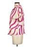 MNG Animal Print Pink Short Sleeve Blouse Size 4 - photo 5