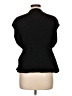 Massimo Dutti 100% Viscose Black Short Sleeve Blouse Size L - photo 2