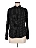 Uniqlo 100% Rayon Polka Dots Black Long Sleeve Blouse Size M - photo 1