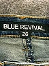 Blue Revival Chevron-herringbone Blue Jeans Size 26 waist - photo 7