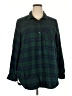 Torrid Plaid Green Long Sleeve Button-Down Shirt Size 2X Plus (2) - photo 1