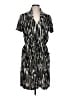 Connected Apparel Print Black Casual Dress Size 12 - photo 1