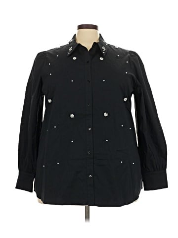 Dennis by Dennis Basso Long Sleeve Button-Down Shirt (view 1)
