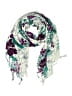 Unbranded Floral Teal Purple Scarf One size - photo 1