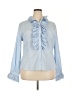 Kate Kasin Blue Long Sleeve Blouse Size XXL - photo 1