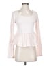 Francesca's Pink Long Sleeve Blouse Size S - photo 1