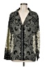 J.Crew 100% Viscose Paisley Black Kimono Size Lg  - photo 1