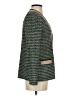 MING WANG Tweed Color Block Green Cardigan Size XS - photo 4