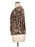 Worthington Animal Print Brown Short Sleeve Blouse Size XL (petite) - photo 5