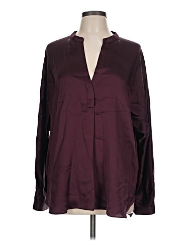 Vince. Long Sleeve Silk Top (view 1)