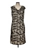 Larry Levine Animal Print Black Cocktail Dress Size L - photo 1