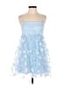 Trixxi 100% Polyester Stars Blue Cocktail Dress Size S - photo 1