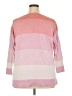 T by Talbots 100% Cotton Color Block Pink Pullover Sweater Size 2X - photo 2