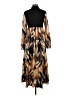 Shein 100% Polyester Print Brown Casual Dress Size 4 - photo 2