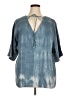 Assorted Brands Blue 3/4 Sleeve Blouse Size 0X (estimated) - photo 1