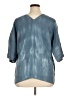 Assorted Brands Blue 3/4 Sleeve Blouse Size 0X (estimated) - photo 2