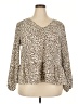 Nine West Tan Long Sleeve Blouse Size XXL - photo 1