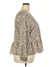 Nine West Tan Long Sleeve Blouse Size XXL - photo 4