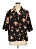 Intriguing Threads Floral Black 3/4 Sleeve Button-Down Shirt Size XXL (estimated) - photo 1