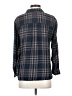 Treasure & Bond 100% Rayon Plaid Blue Long Sleeve Button-Down Shirt Size S - photo 2